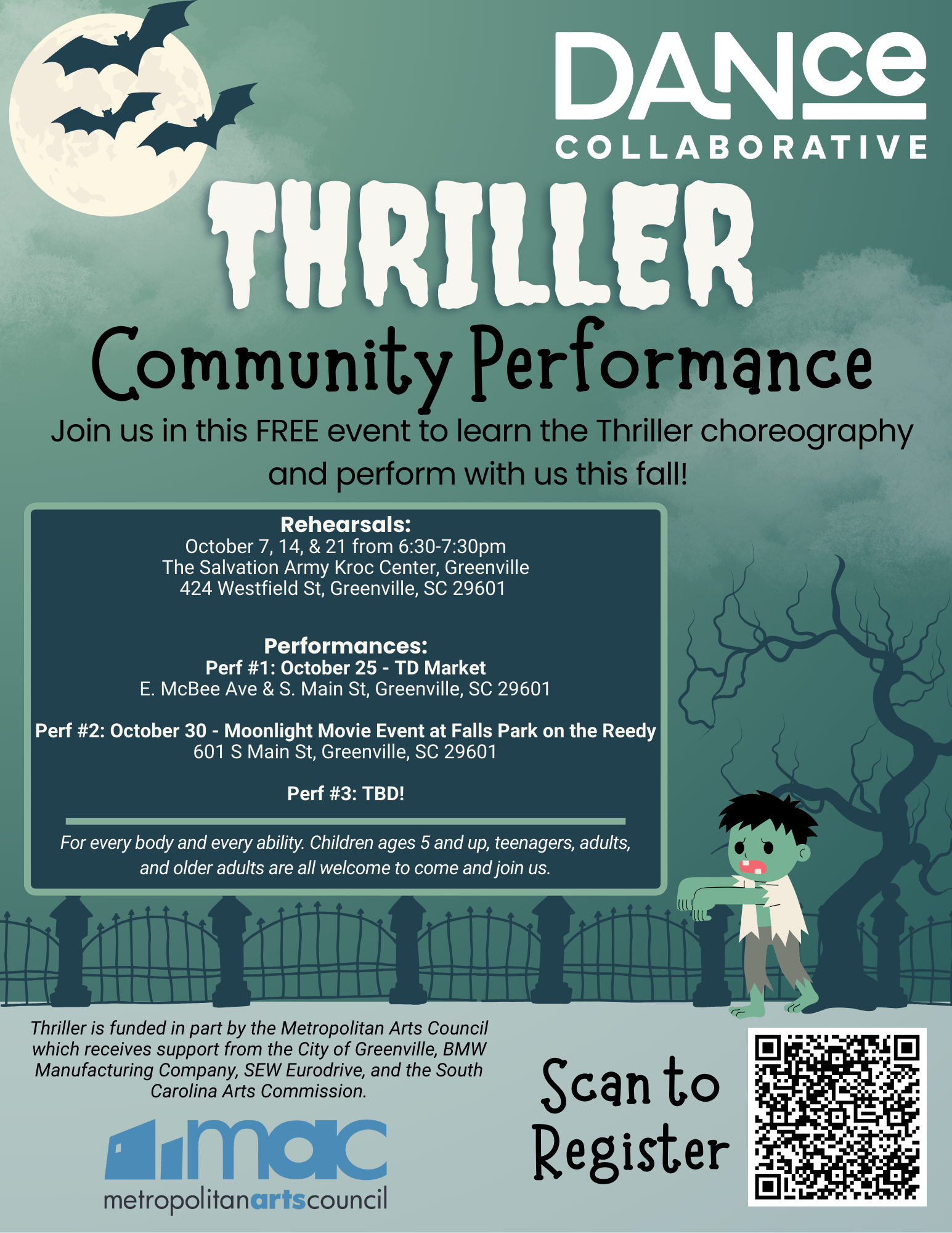 Community dance performance event details