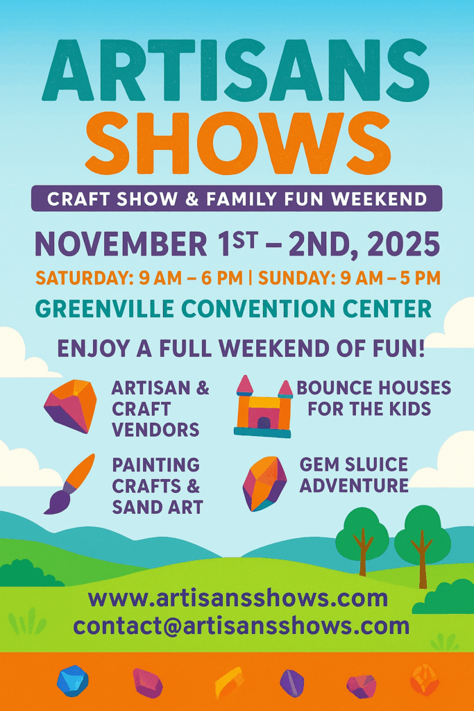 Artisan craft show, family fun weekend