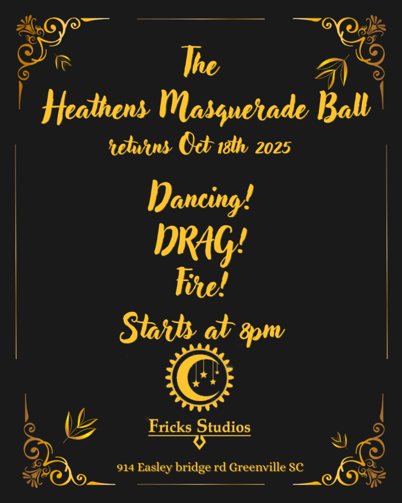 Masquerade ball announcement with details
