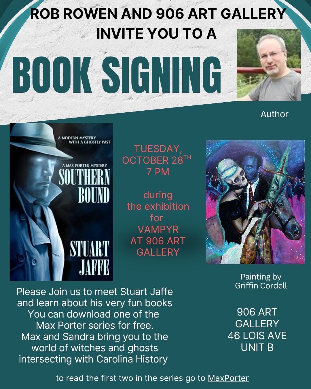 Book signing event invitation flyer