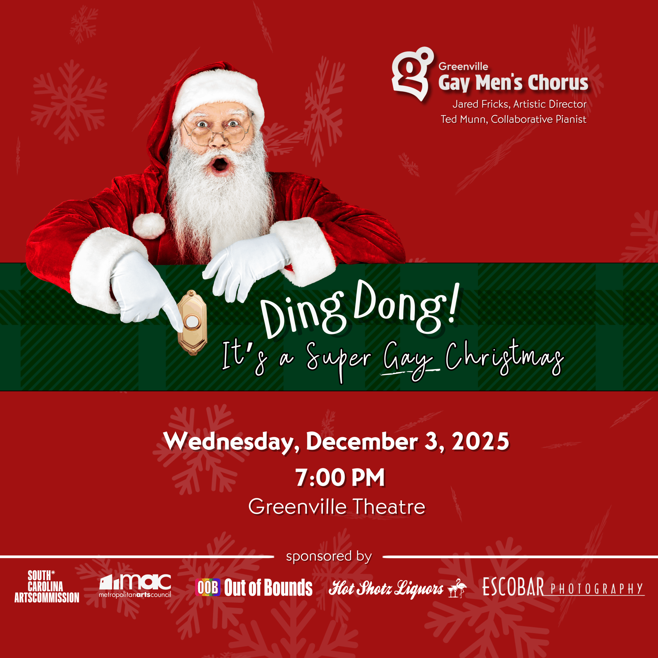 Santa promoting a Christmas event