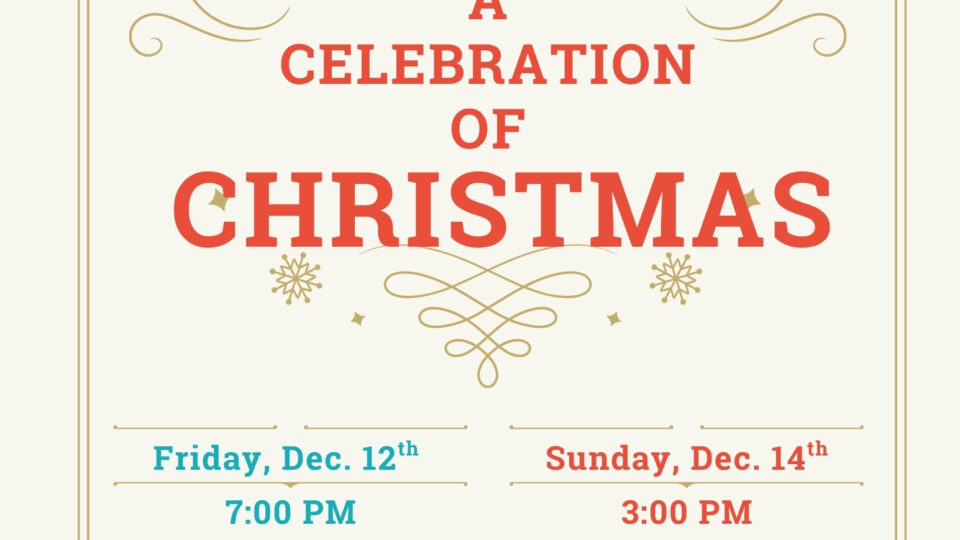 Christmas concert event announcement poster