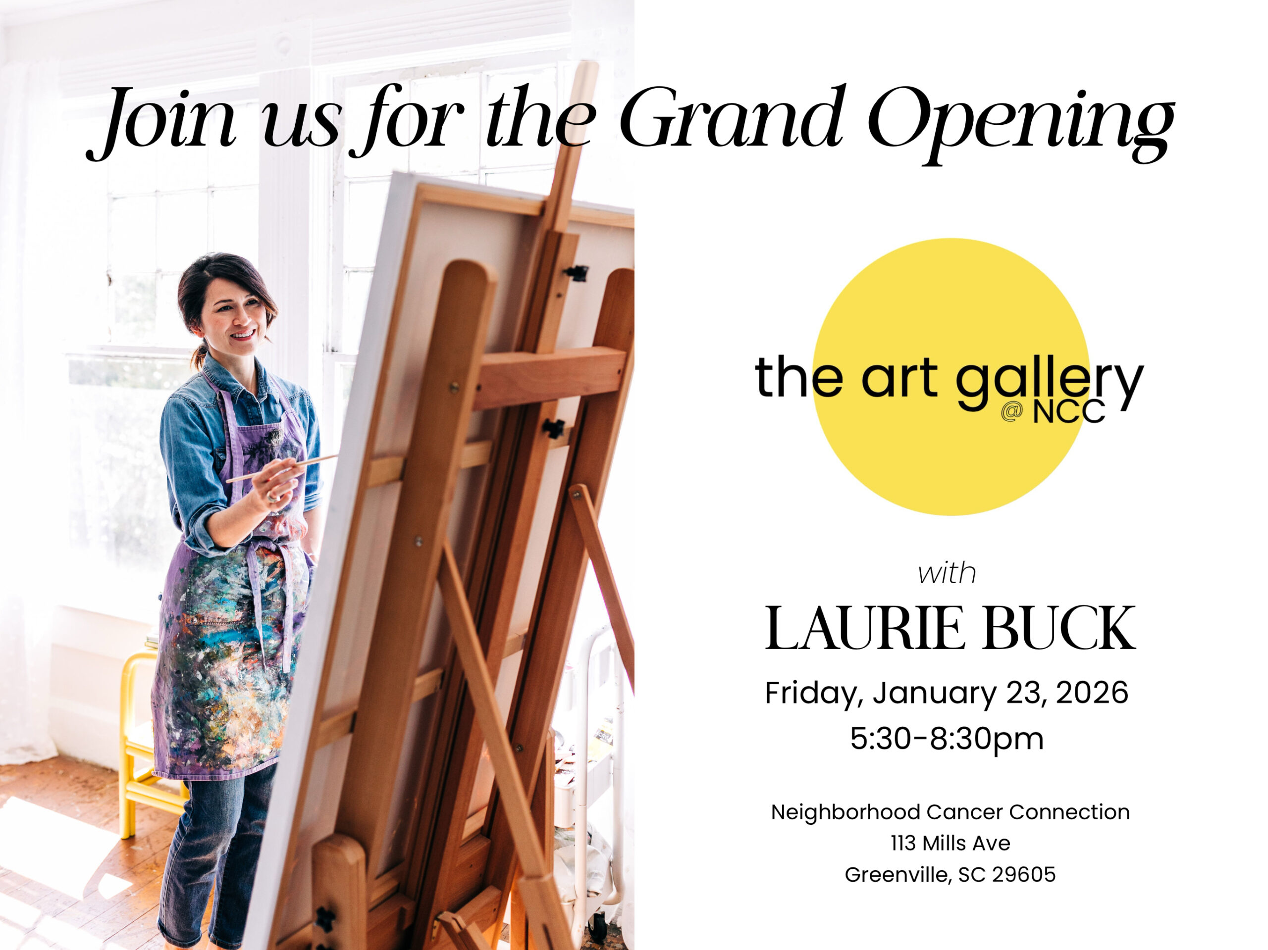 Art gallery grand opening invitation.