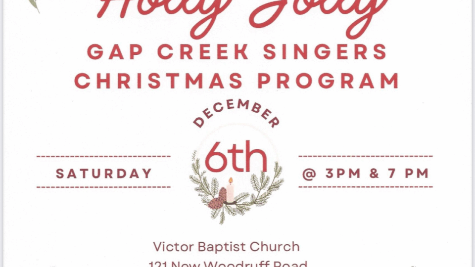 Christmas program invitation for December