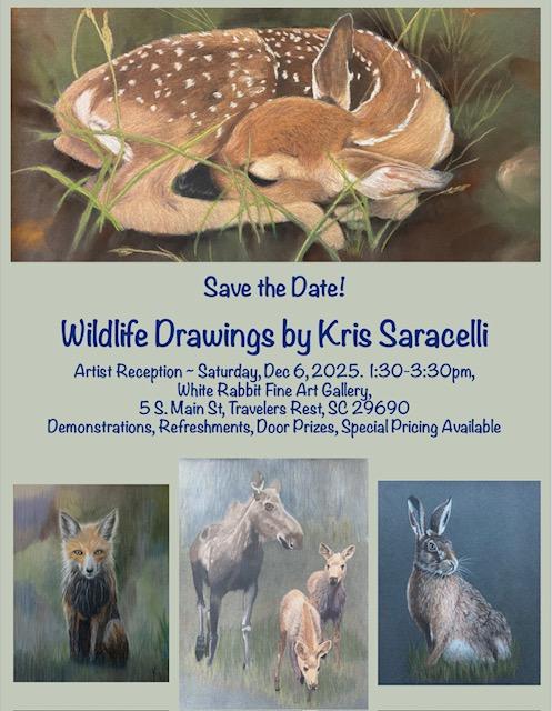 Wildlife art exhibition announcement flyer
