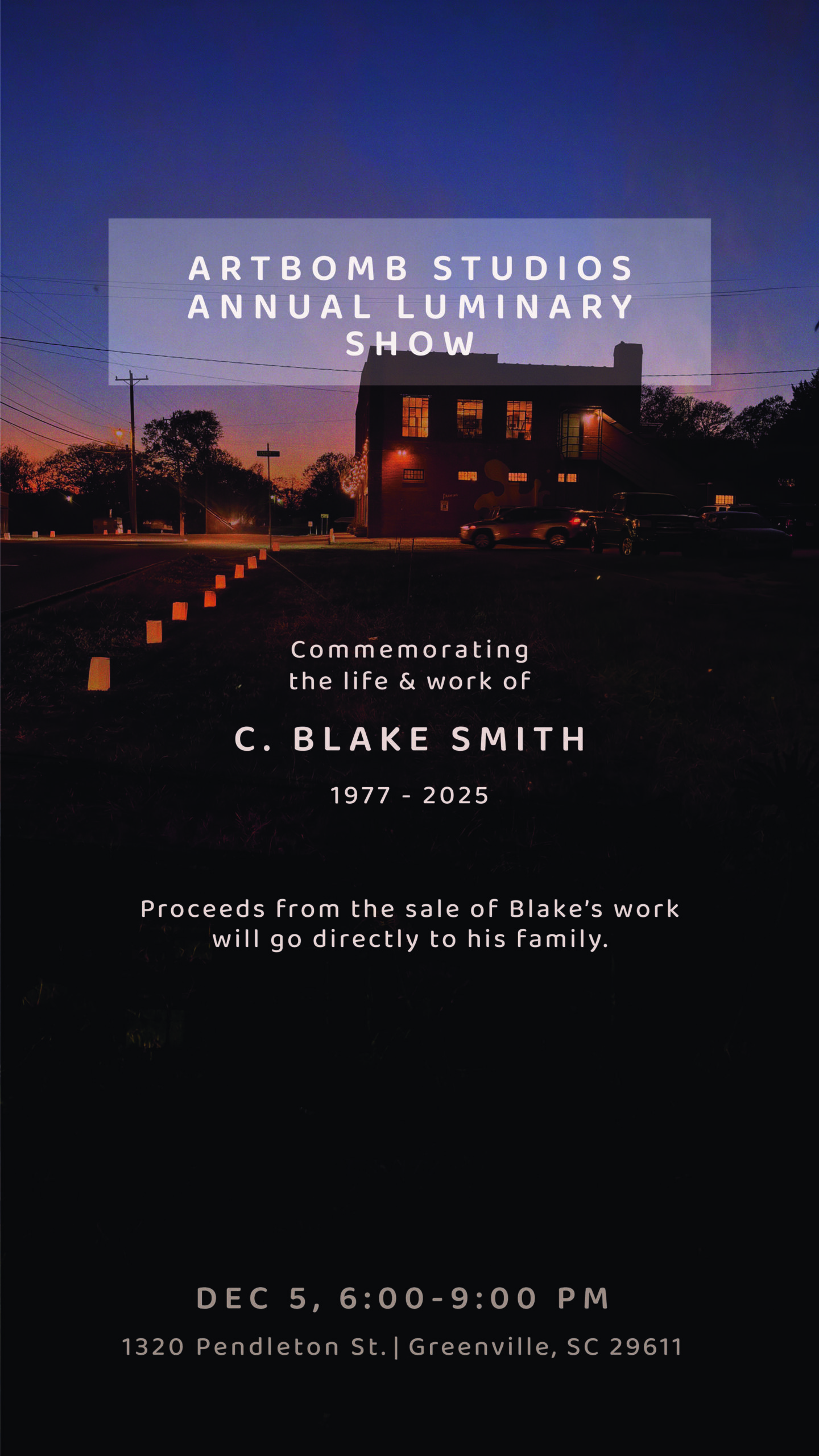 Art event honoring C. Blake Smith