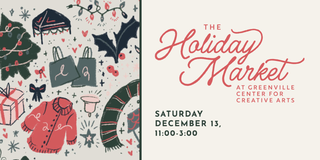 Festive holiday market announcement design