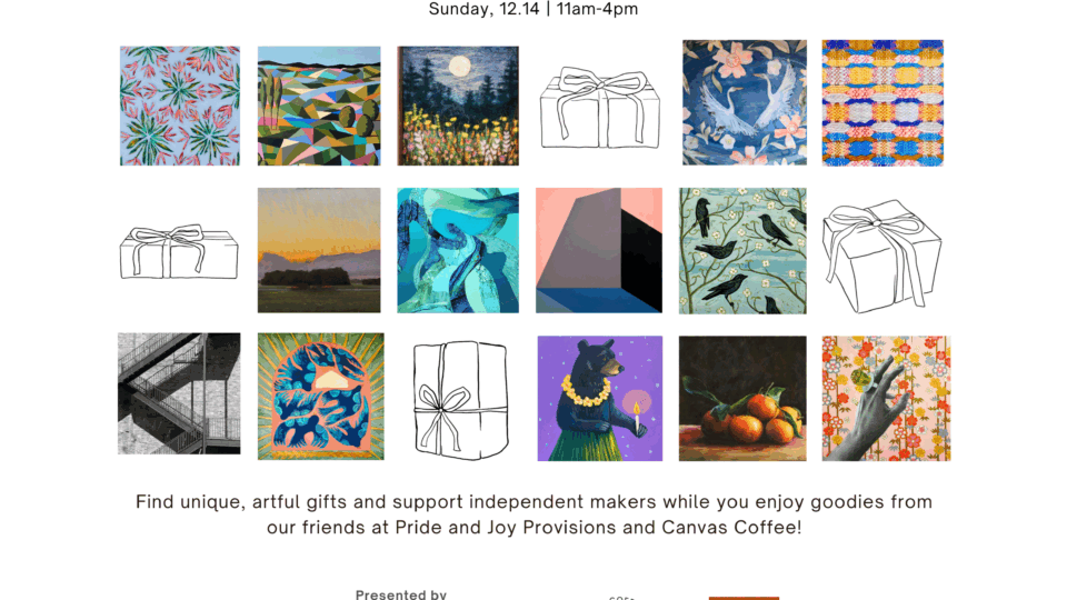 Holiday art show invitation and details