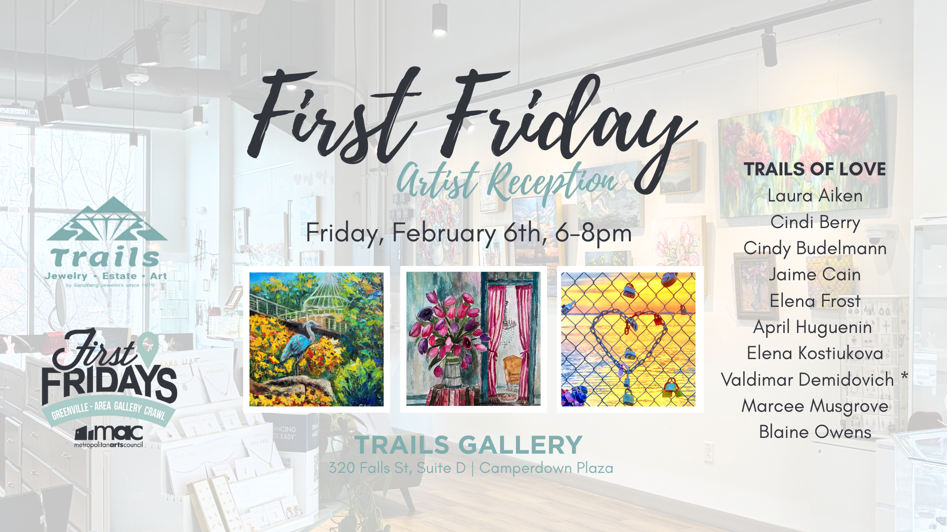 Art reception event announcement