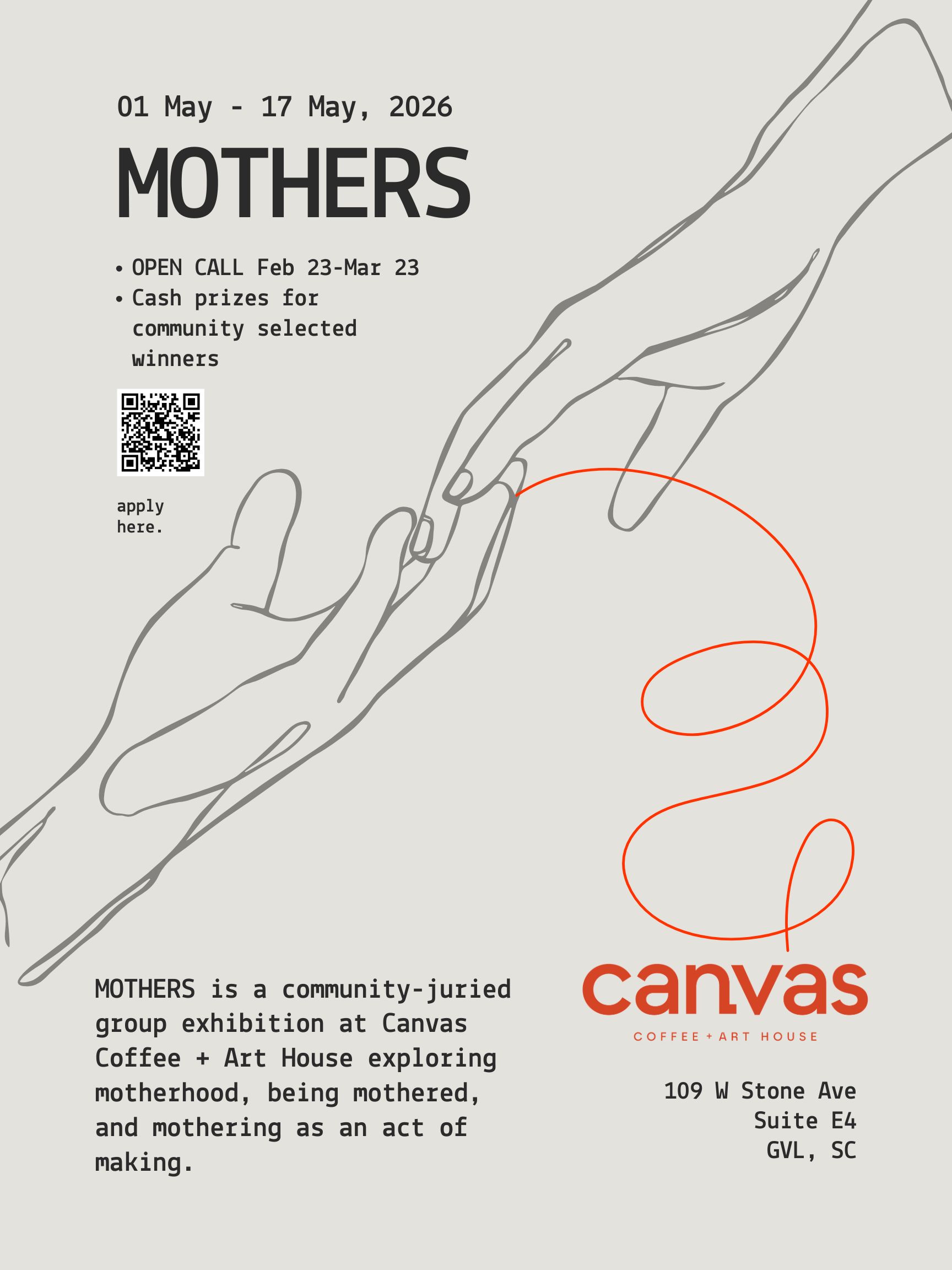 Art exhibition announcement for mothers