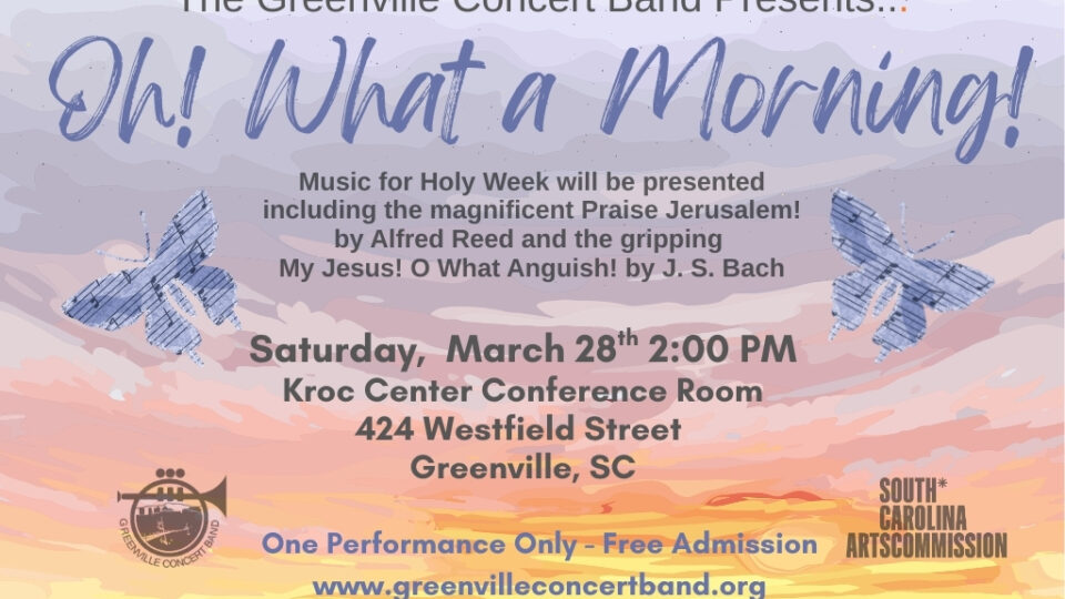 Concert announcement for Holy Week music