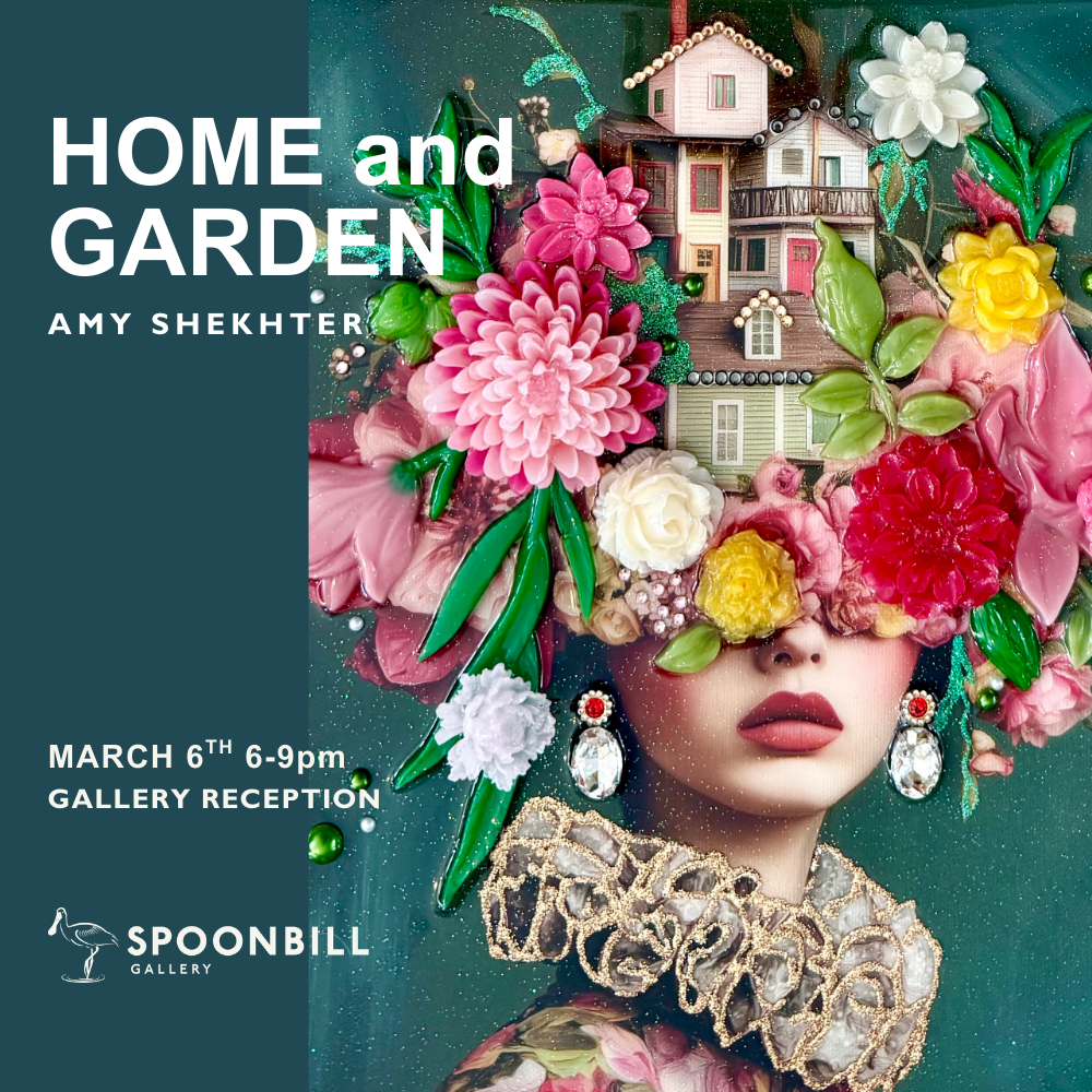 Colorful floral art exhibition announcement