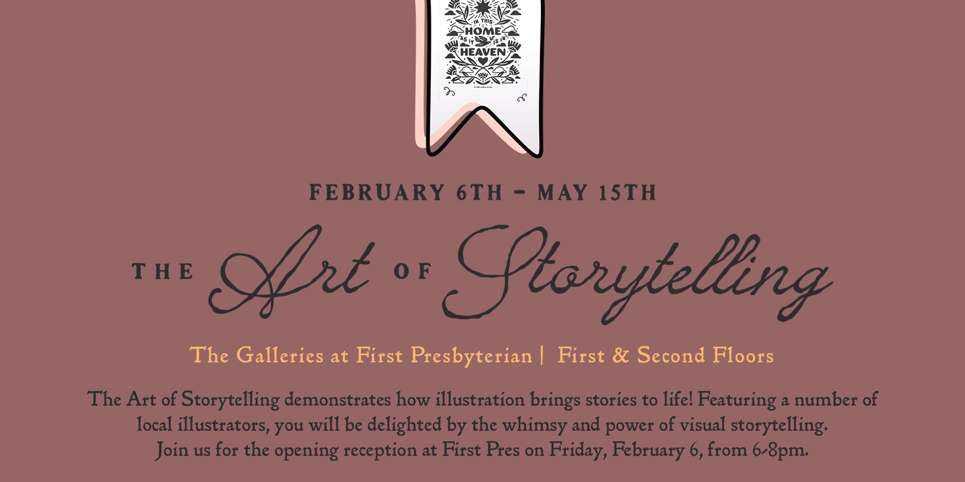 Art exhibit on storytelling and illustration