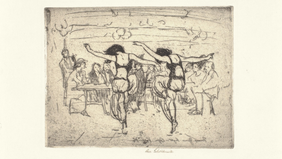 Dancers performing in a lively setting