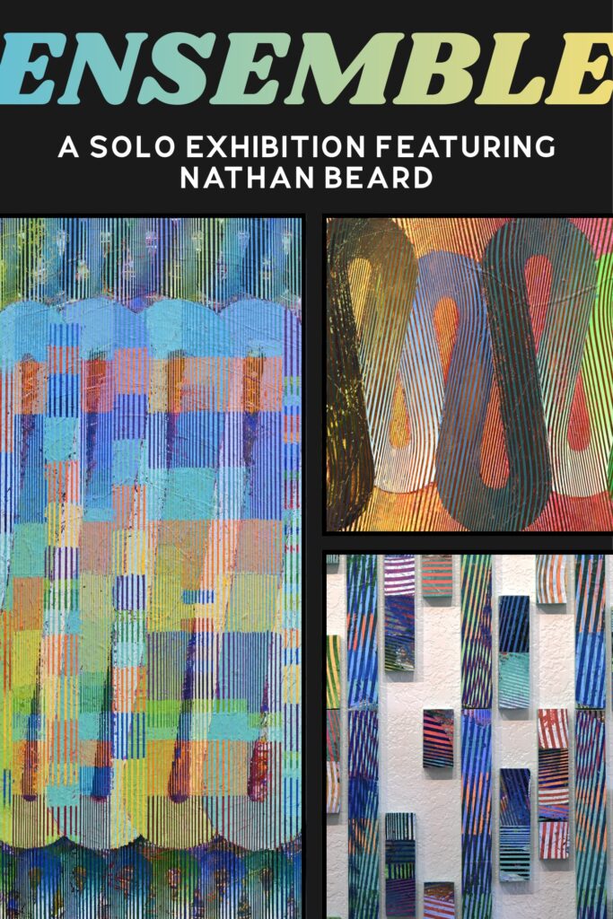 Colorful abstract art exhibition poster