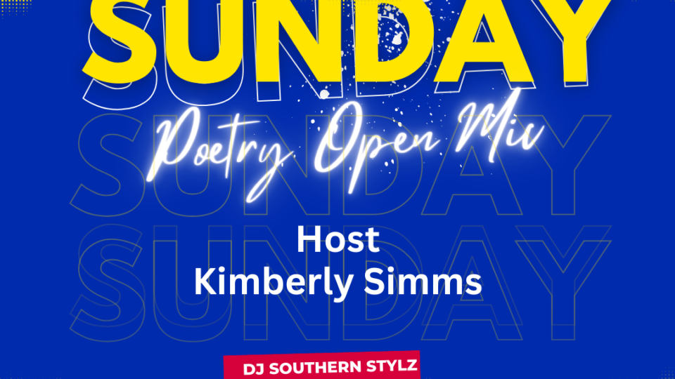 Poetry open mic event announcement
