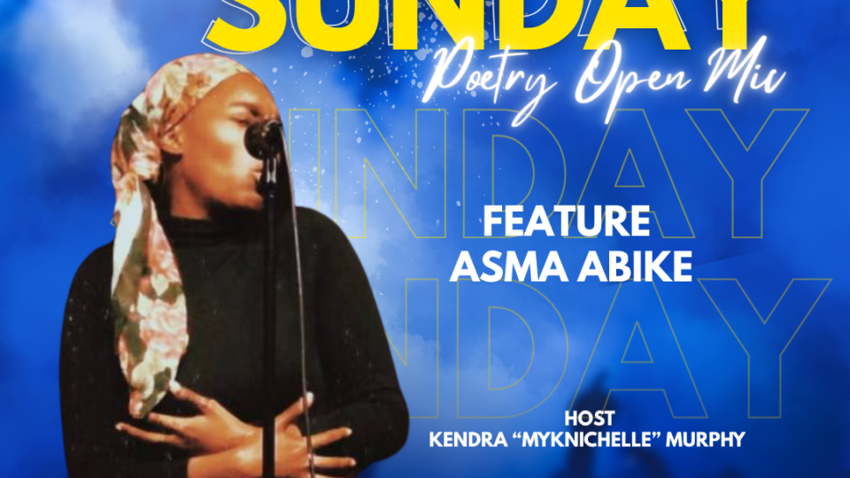 Poetry open mic event announcement