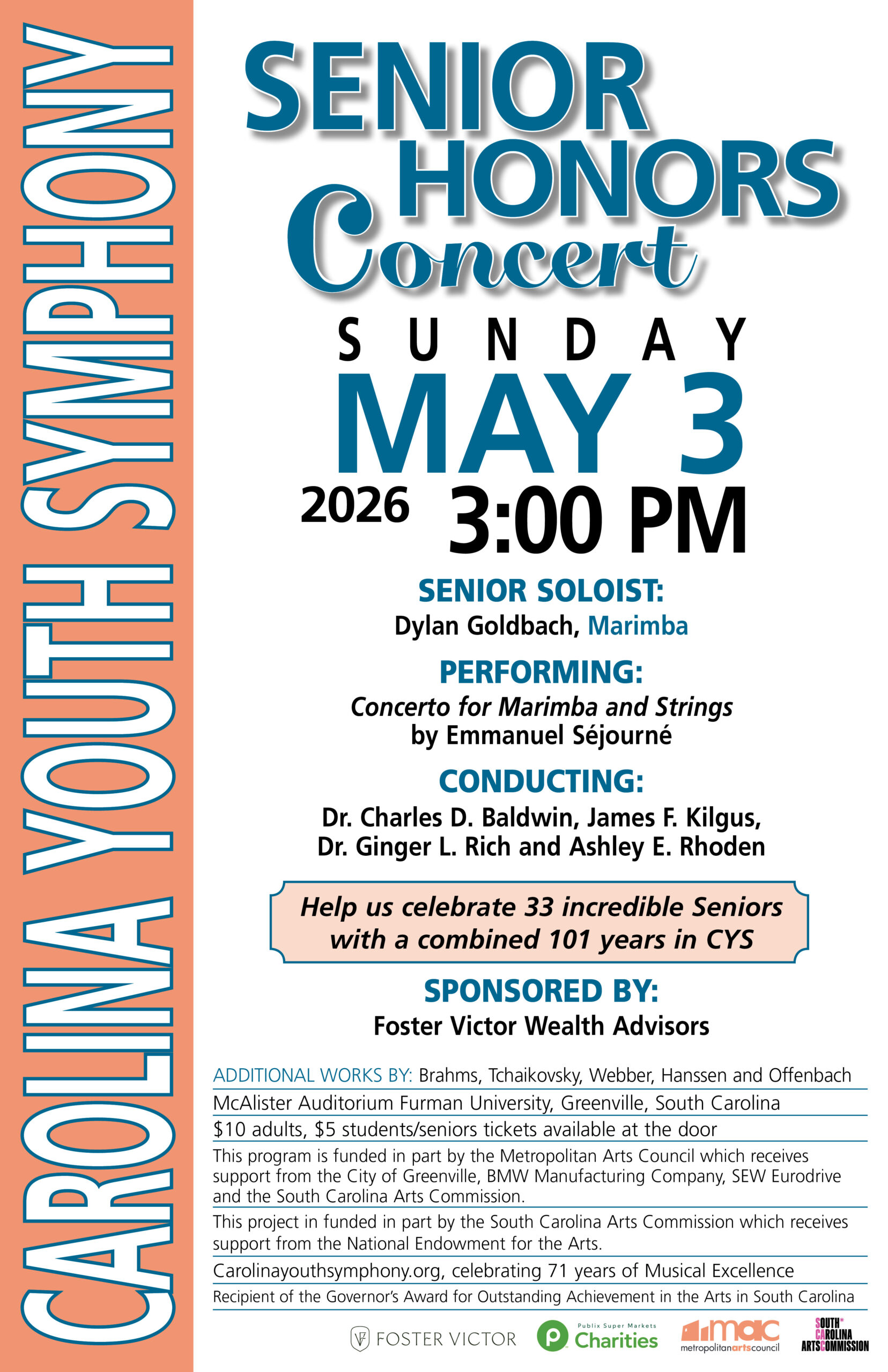 Concert poster for youth symphony event