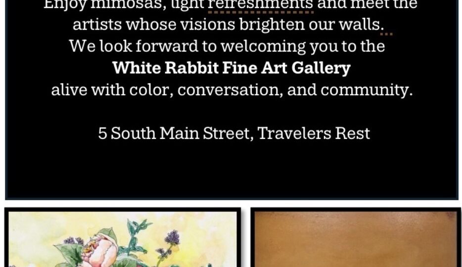 Art gallery reception invitation with details
