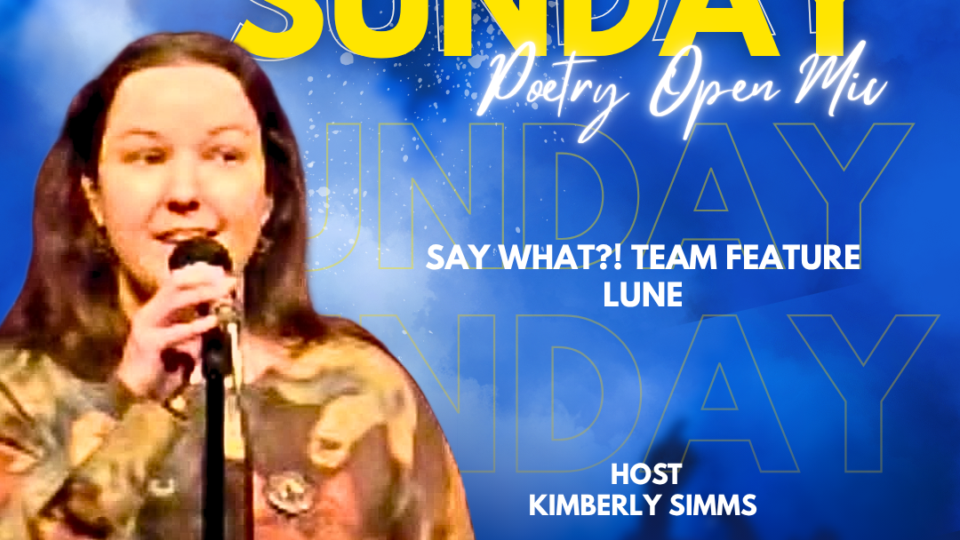 Poetry open mic event announcement