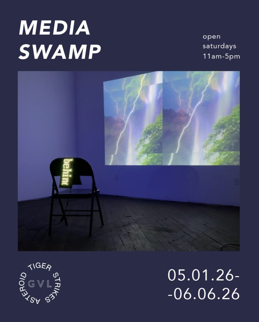 Art exhibition announcement with visuals