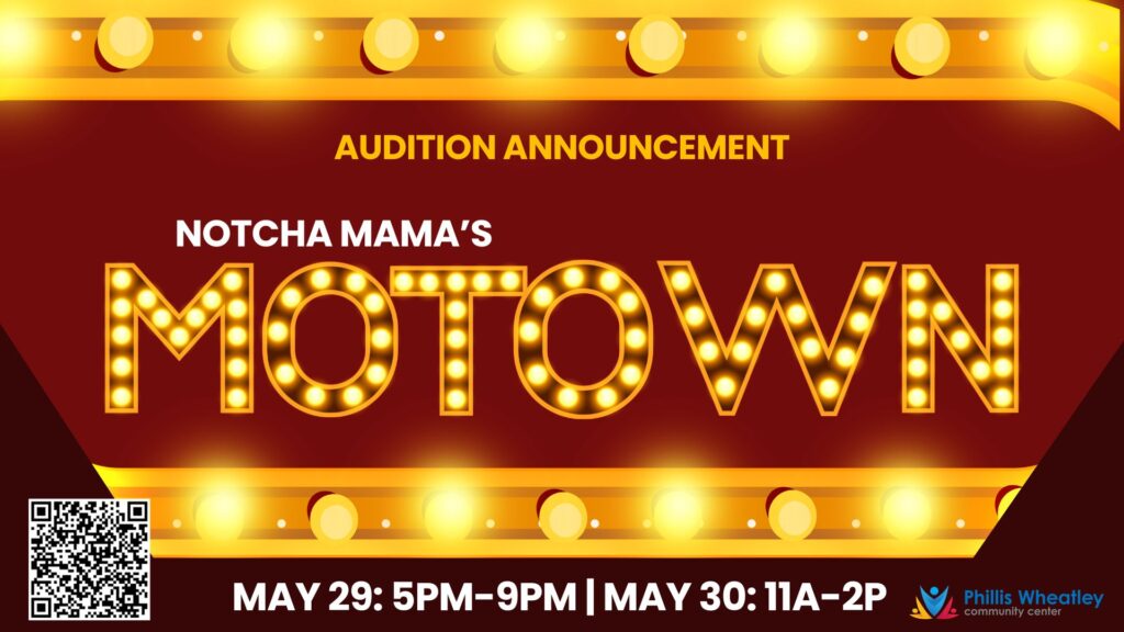 Audition announcement for Motown show