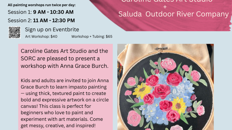 Workshop flyer for impasto painting class