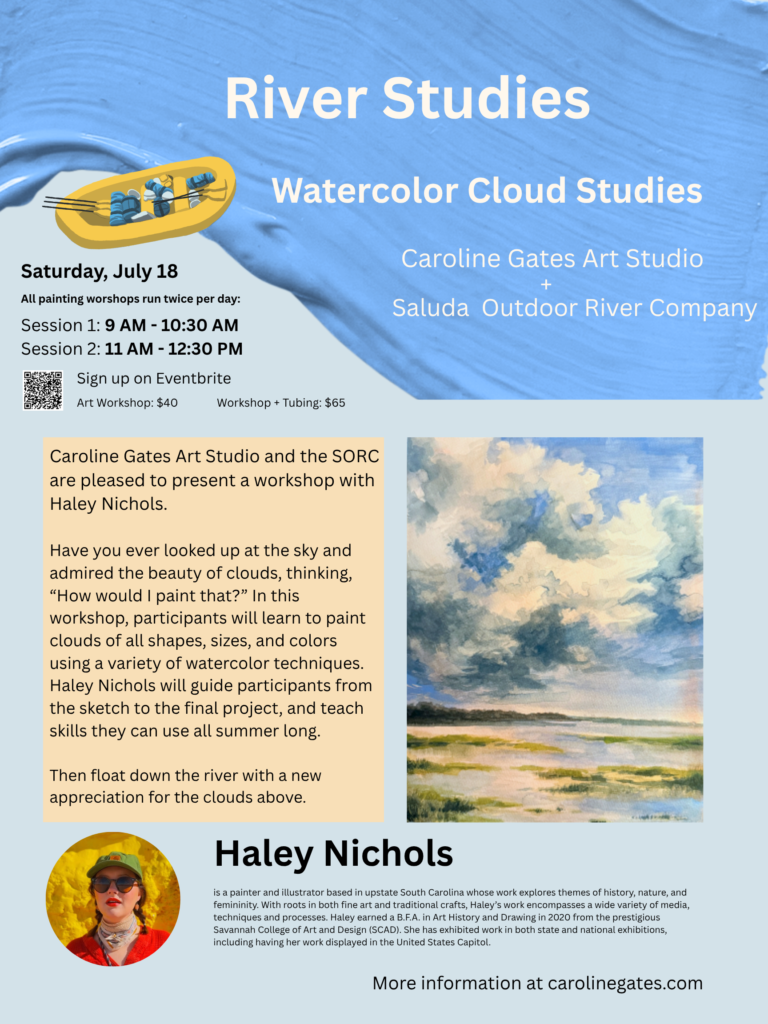 Watercolor workshop on river cloud studies