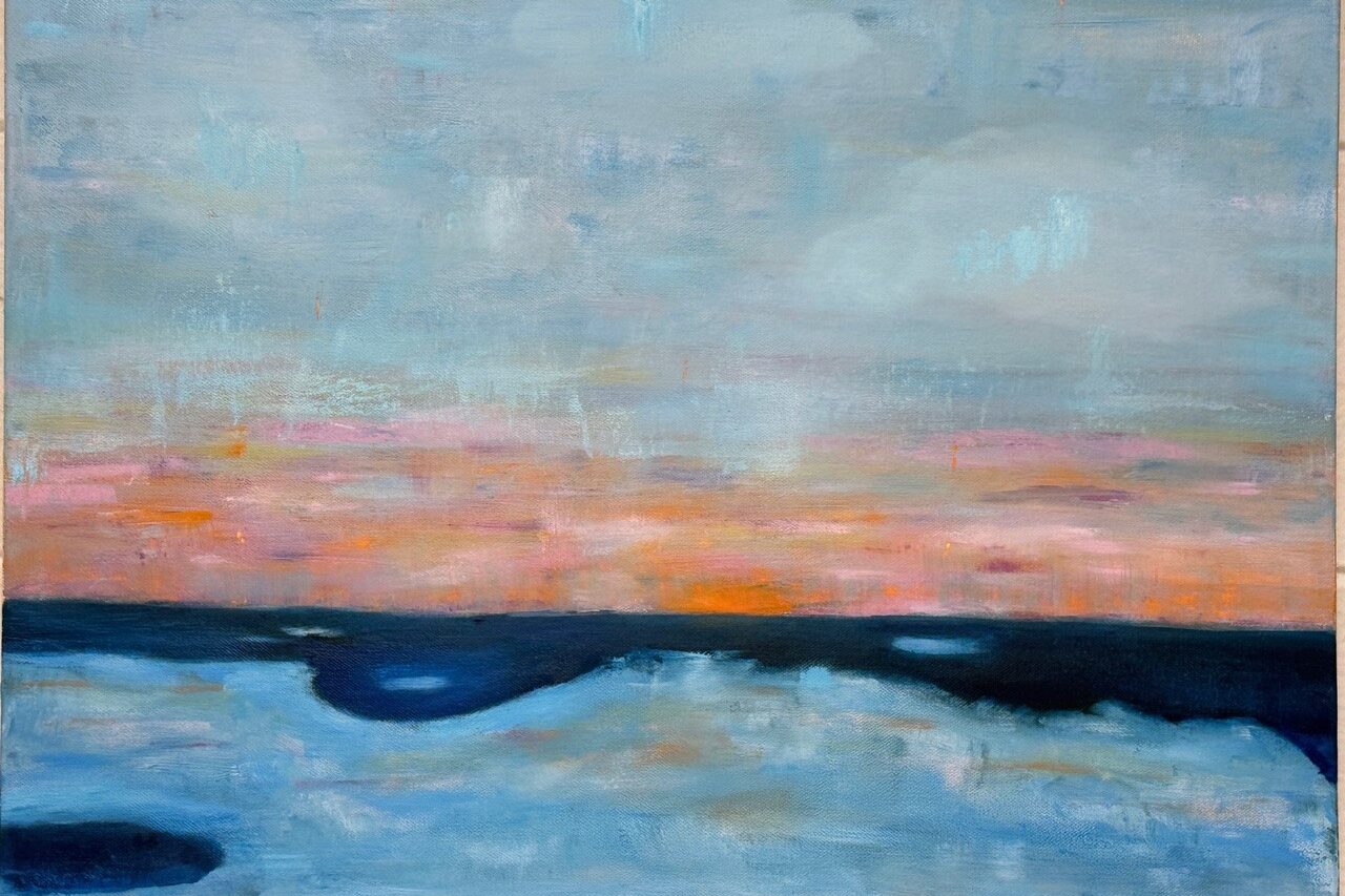 Abstract seascape with soft colors.