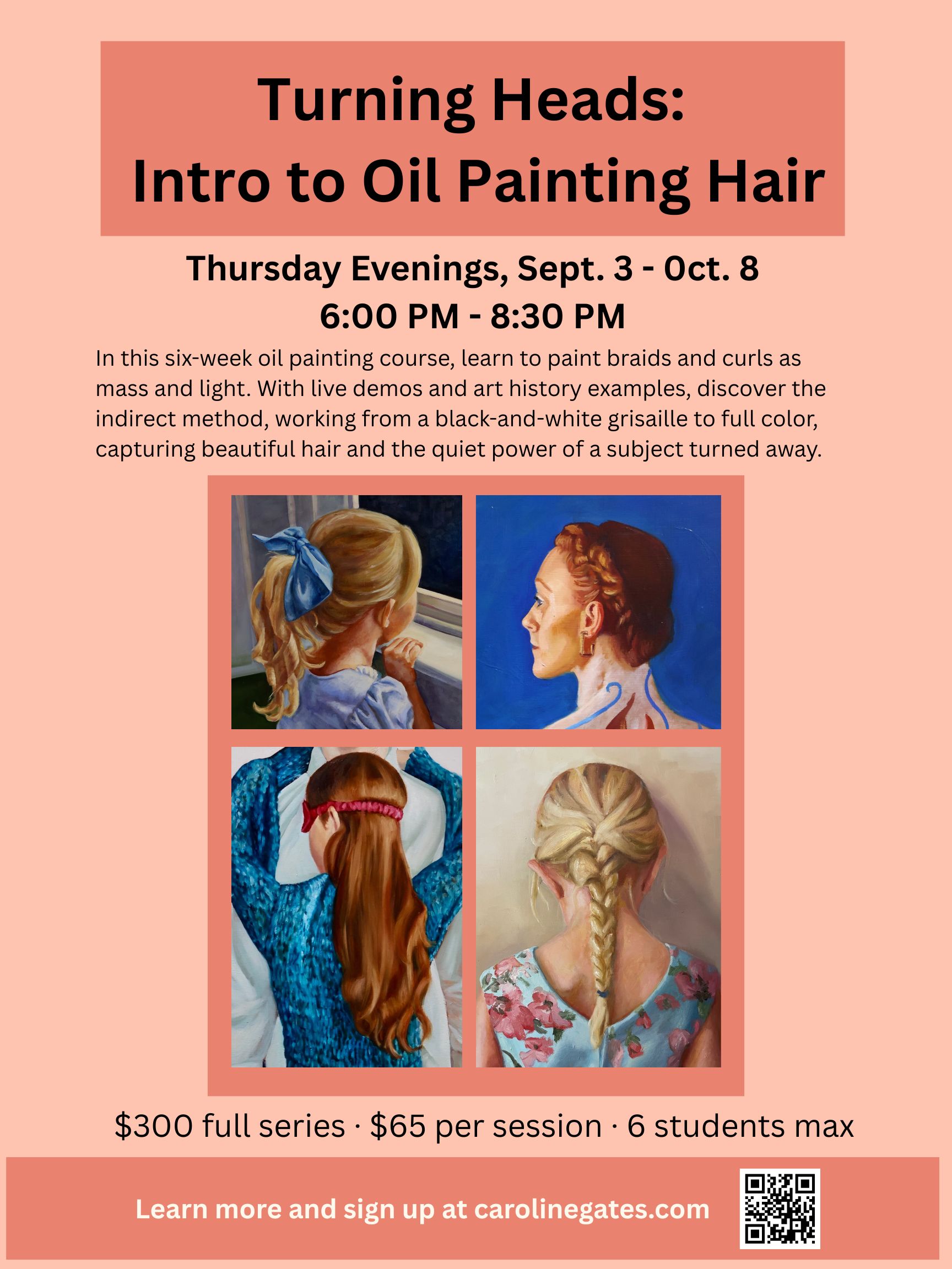 Oil painting course for hair techniques
