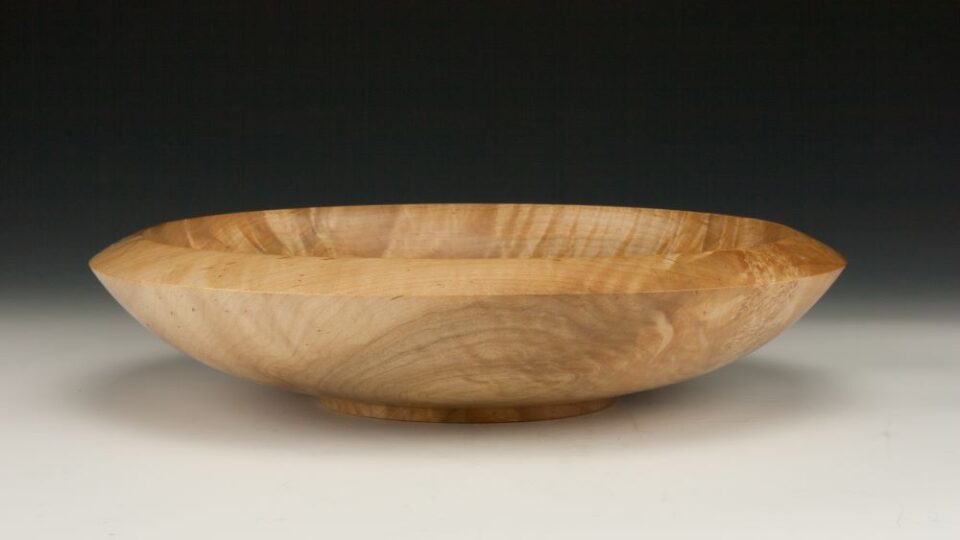 Wooden bowl with smooth finish