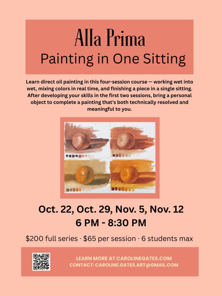 Painting workshop series announcement flyer