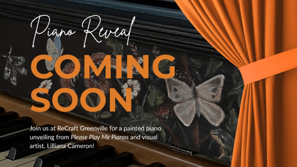 Piano reveal event announcement poster