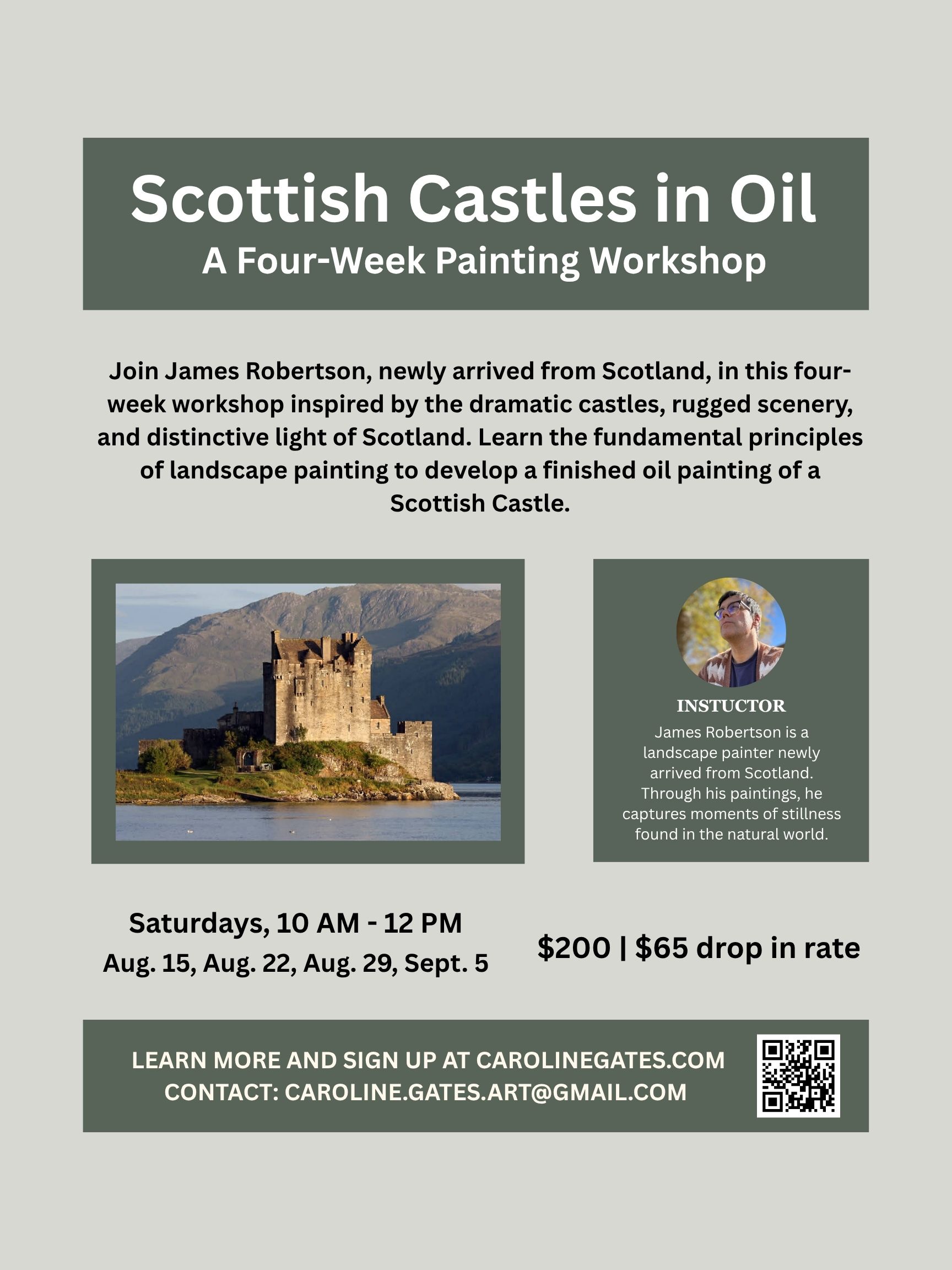 Painting workshop featuring Scottish castles