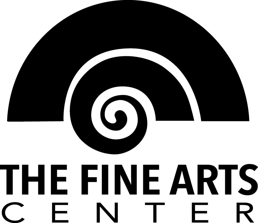 Black and white arts center logo