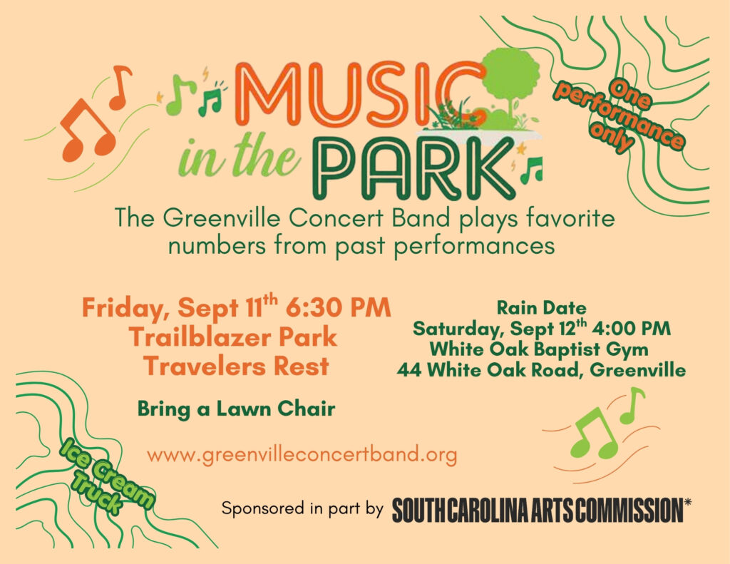 Concert event details in park