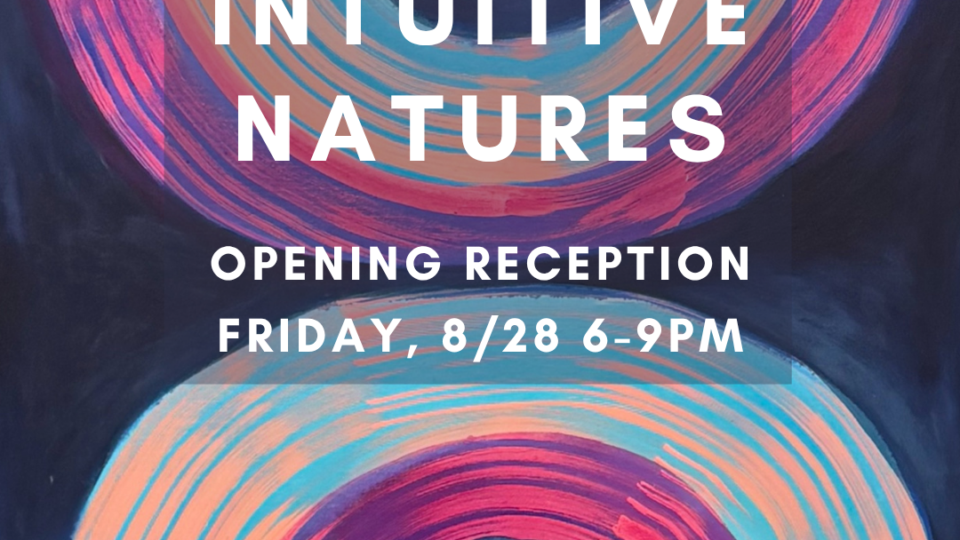 Colorful abstract art exhibition announcement