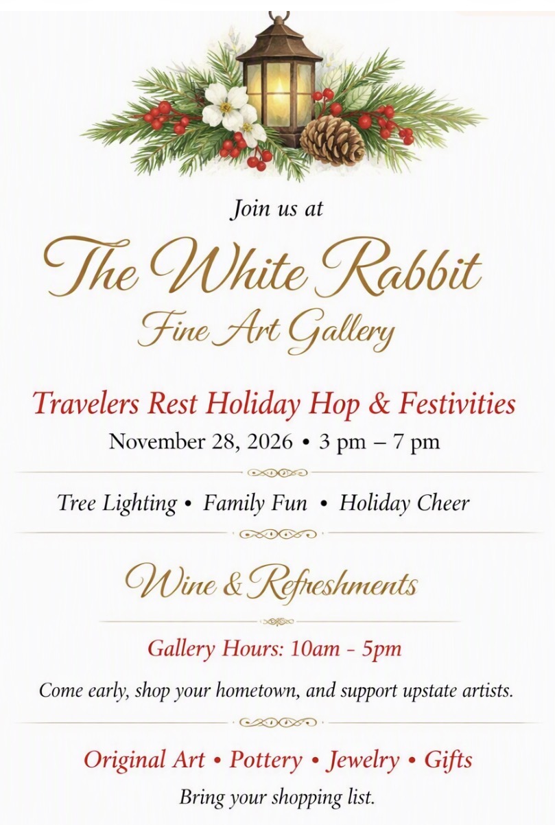 Holiday art gallery event invitation