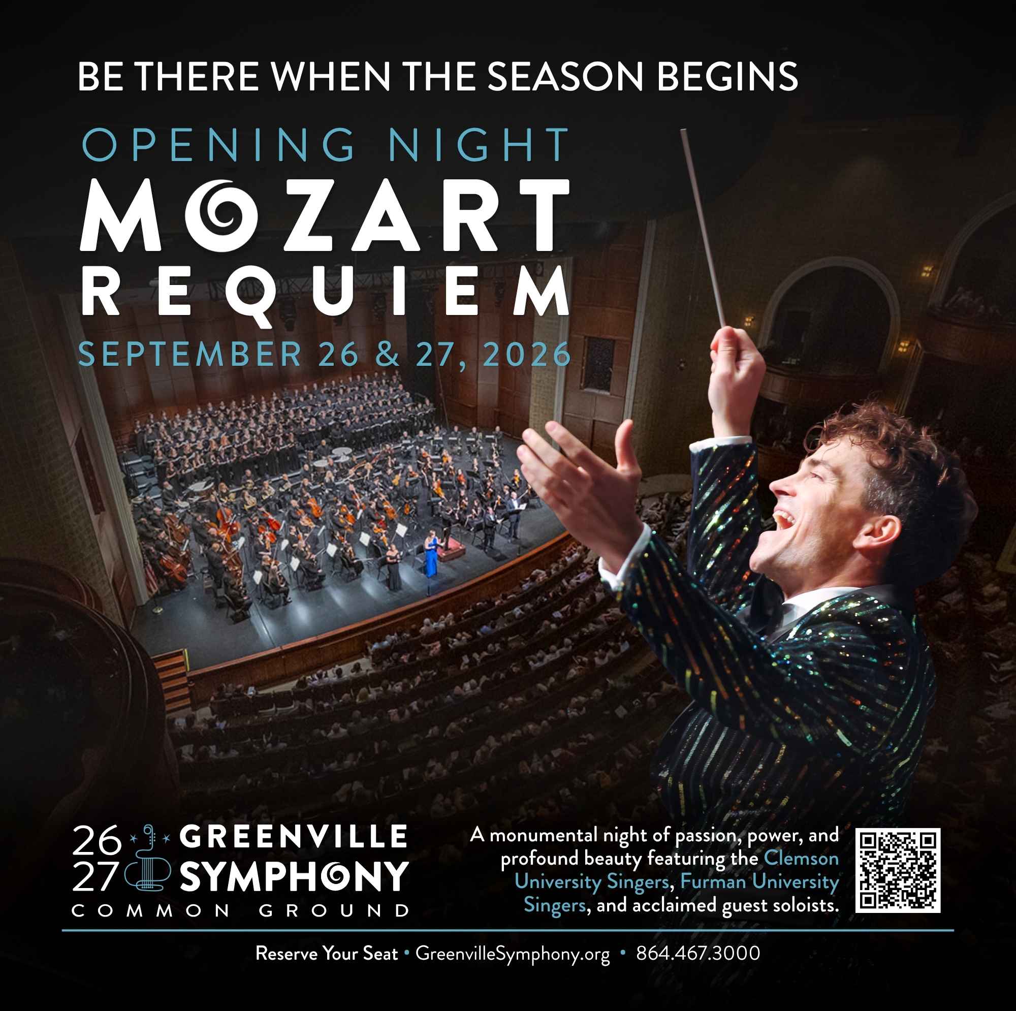 Mozart Requiem concert announcement poster