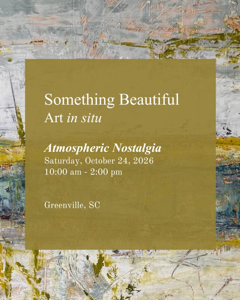 Art event flyer with abstract background