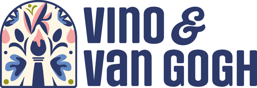 Colorful logo for Vino & Van Gogh