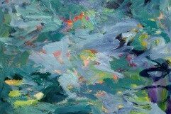 Abstract colorful brushstroke painting