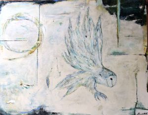 a painting of an owl