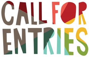 a colorful text on a white background