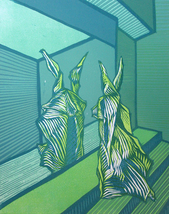 Woodcut relief
14 x 11 inches