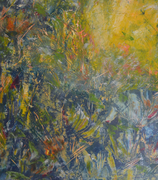 a painting of plants and flowers