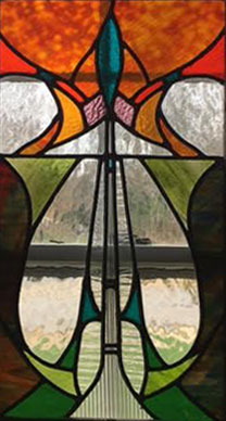 Stained glass
17 x 40 inches