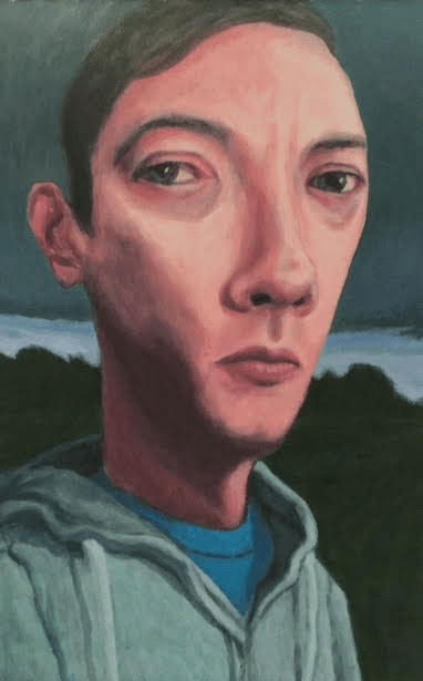 a man with a serious face