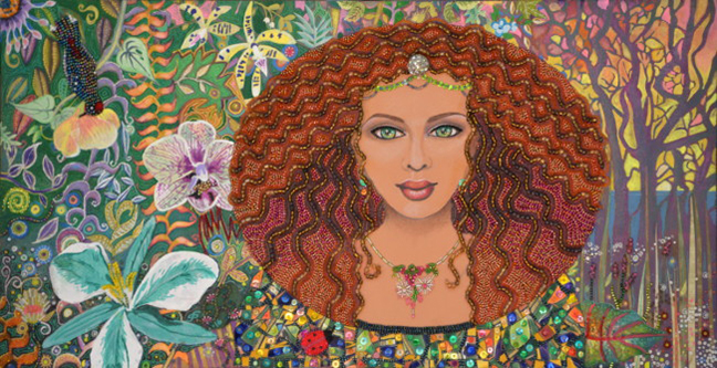 Mixed media - collage on canvas
24 x 12 inches