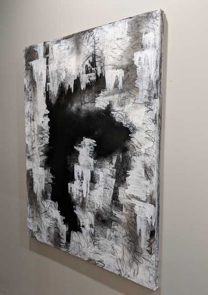 mixed media: conte, ink, acrylic, charcoal, gesso
48 x 36 inches